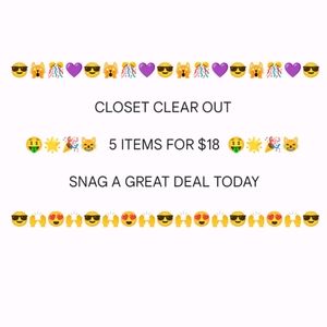 SALE - 5/$18 On Over Half My Closet